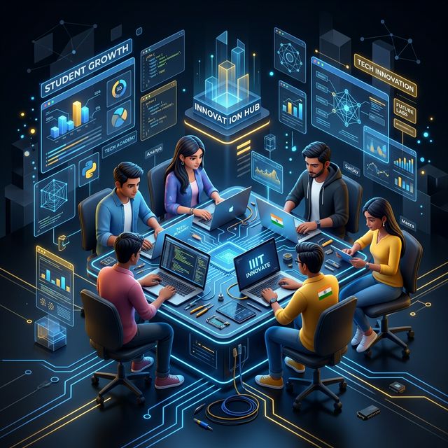 Students working on college projects and internships at Build My Grade Greater Noida